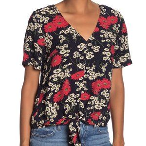 MADEWELL Hillside Daisies Tie Front Top